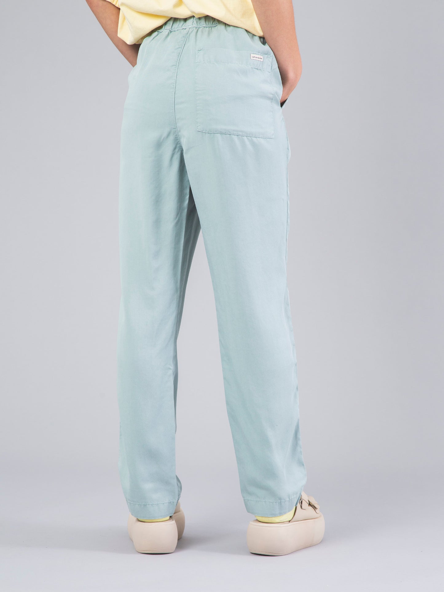 PANTALONES DE TENCEL KIM AQUA GREY