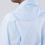 BLUE WESTERN BUFFALO ORGANIC COTTON SHIRT