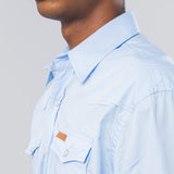 BLUE WESTERN BUFFALO ORGANIC COTTON SHIRT