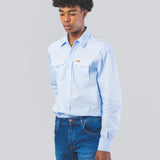 BLUE WESTERN BUFFALO ORGANIC COTTON SHIRT
