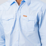 BLUE WESTERN BUFFALO ORGANIC COTTON SHIRT