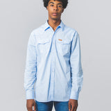 BLUE WESTERN BUFFALO ORGANIC COTTON SHIRT