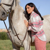 CAMISA OVERSIZE DE FRANELA WICHITA CUADRO ROSA