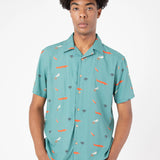 CAMISA DE HOMBRE DE VISCOSA CALYPSO VOLCANES