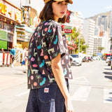 CAMISA OVERSIZE DE MUJER  HARVEY TROPICAL