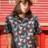 CAMISA OVERSIZE DE MUJER  HARVEY TROPICAL