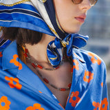 HARVEY BLUE FLOWERS WOMEN'S OVERSIZED SHIRT
