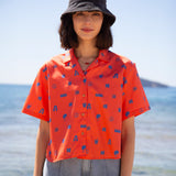 CAMISA OVERSIZE DE MUJER HARVEY ORANGE PEACE