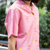 CAMISA OVERSIZE DE MUJER  HARVEY PINK SMILEY