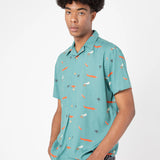 CAMISA DE HOMBRE DE VISCOSA CALYPSO VOLCANES