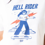CAMISETA HELL RIDER OVERSIZE BLANCO