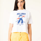 CAMISETA HELL RIDER OVERSIZE BLANCO