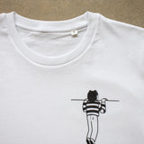 UNISEX WHITE VOYEUR ORGANIC COTTON T-SHIRT