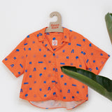 CAMISA OVERSIZE DE MUJER HARVEY ORANGE PEACE