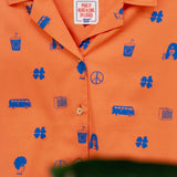 CAMISA OVERSIZE DE MUJER HARVEY ORANGE PEACE