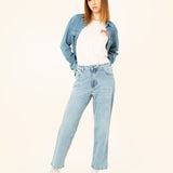 WOMEN'S MOMFIT TULSA LIGHT BLUE ECO JEANS