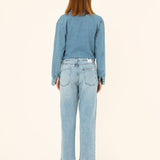 WOMEN'S MOMFIT TULSA LIGHT BLUE ECO JEANS