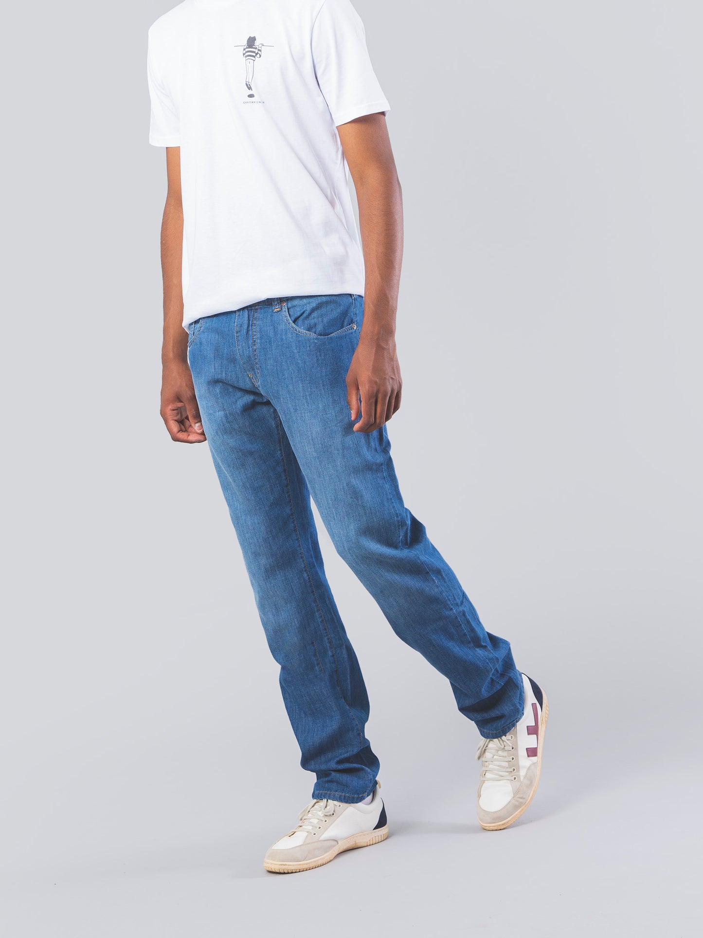 JEANS DE HOMBRE RAY MID USED BLUE LIGHTWEIGHT