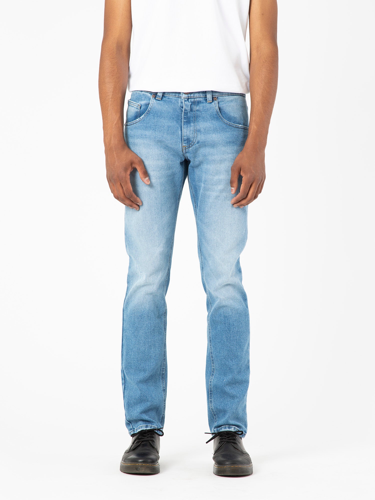 PANTALON VAQUERO SLIM DE HOMBRE FLAMINGO LIGHT BLUE ORGANIC COTTON