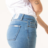 PANTALONES SKINNY DE MUJER HARDY MID BLUE