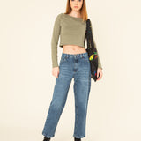 WOMEN'S MOMFIT TULSA MID BLUE ECO JEANS