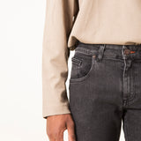 MEN'S SLIM JEANS FLAMINGO DARK GRAY ORGANIC COTTON