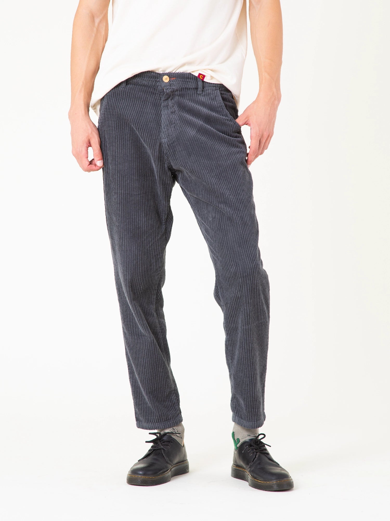 Pantalón de pana de hombre ELVIS GREY ORGANIC COTTON – capitandenim