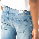 MEN'S SLIM DENIM PANTS FLAMINGO LIGHT BLUE ORGANIC COTTON