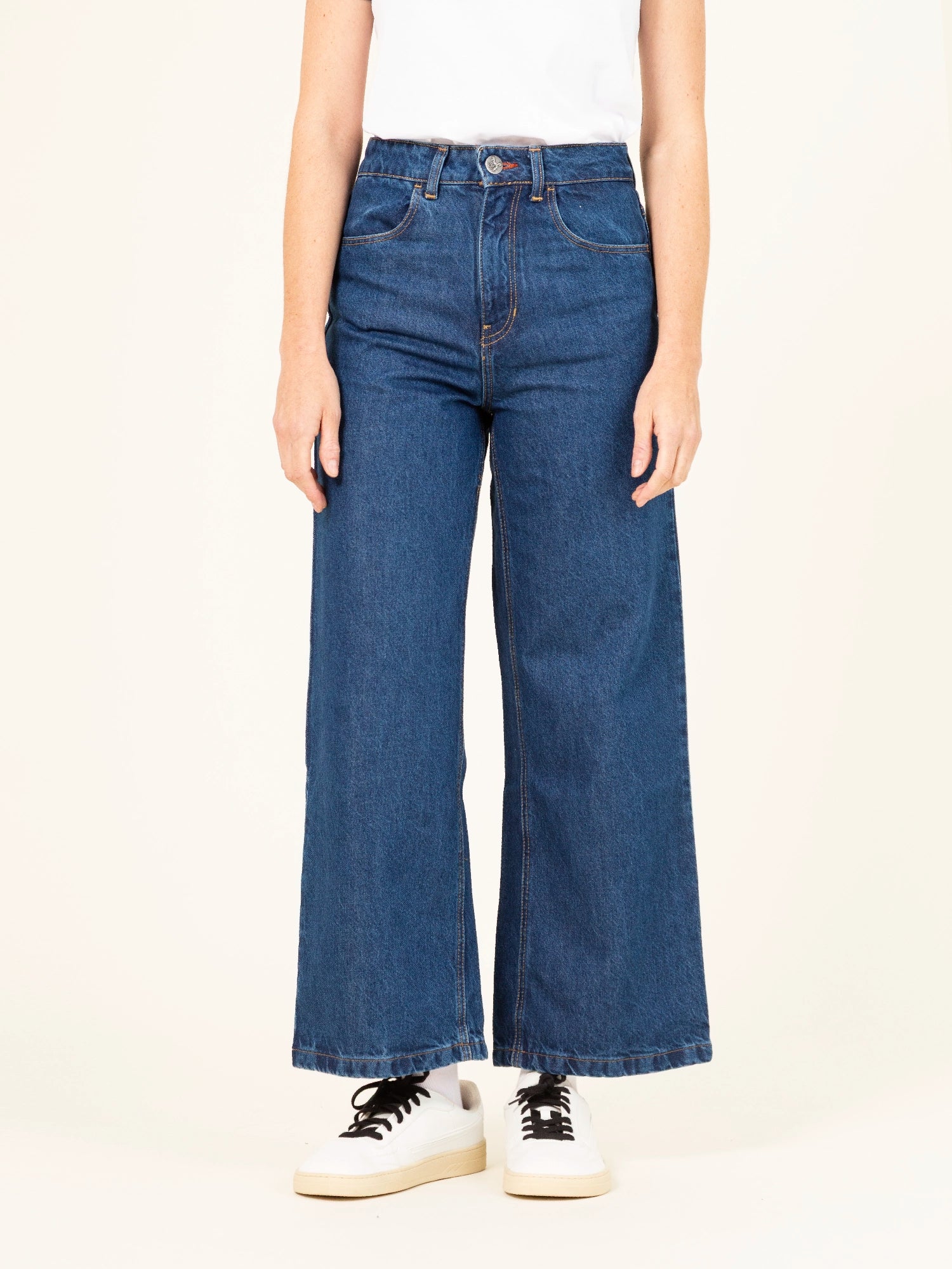 SIMONE DRY BLUE WOMEN'S CULOTTE PANTS – MADE IN SPAIN – capitandenim