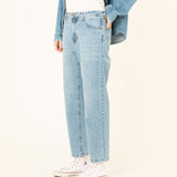 WOMEN'S MOMFIT TULSA LIGHT BLUE ECO JEANS