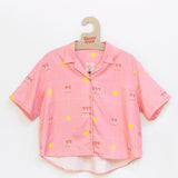 CAMISA OVERSIZE DE MUJER  HARVEY PINK SMILEY