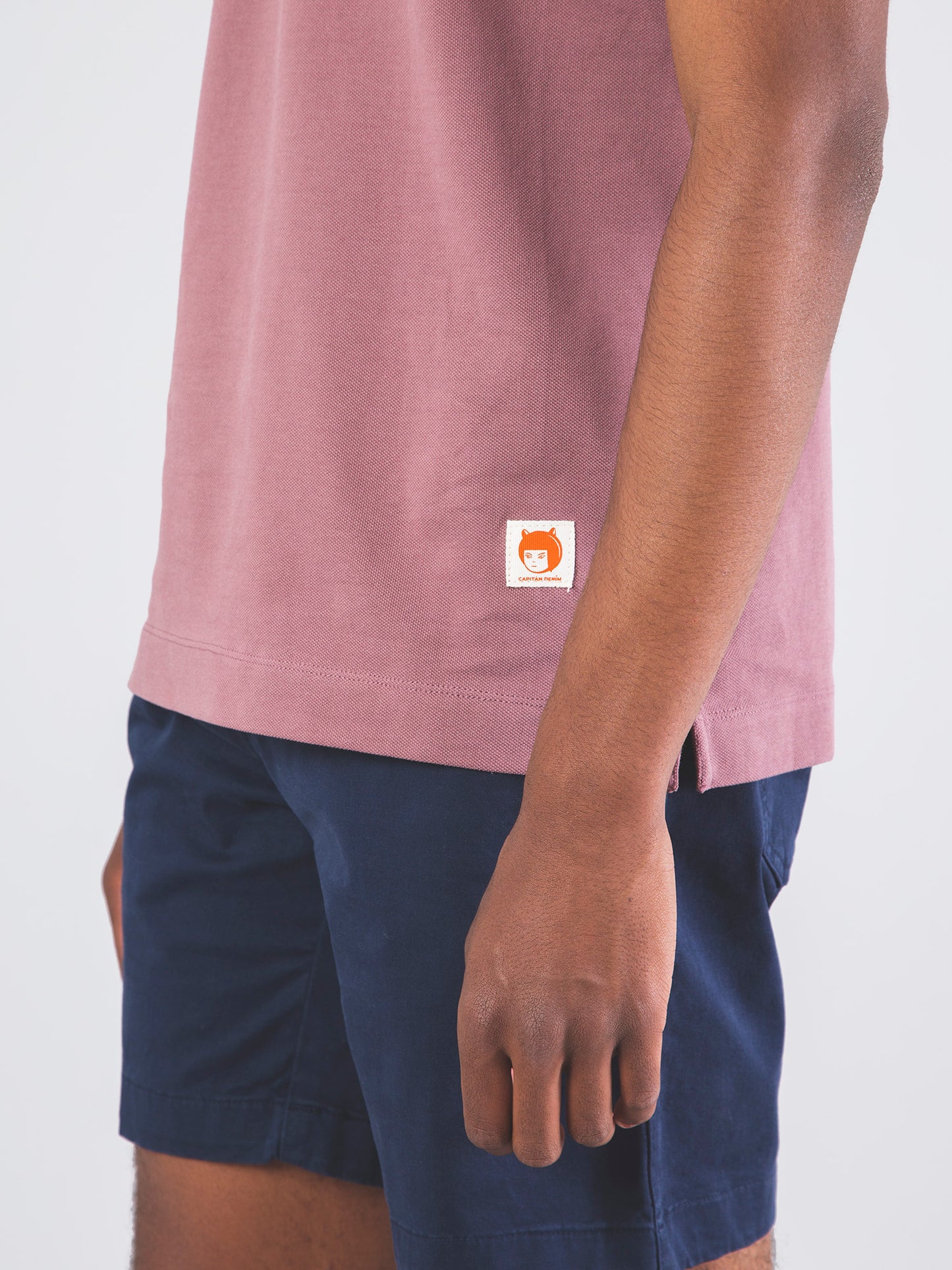 POLO DE HOMBRE DE ALGODÓN ORGÁNICO CAP LIGHT BURGUNDY