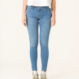 PANTALONES SKINNY DE MUJER HARDY MID BLUE