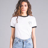 CAMISETA VOODOO SISTER RINGER BLACK AND WHITE