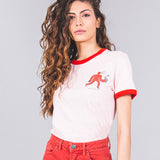 CAMISETA CYCLOPS RINGER RED AND ROSÉ