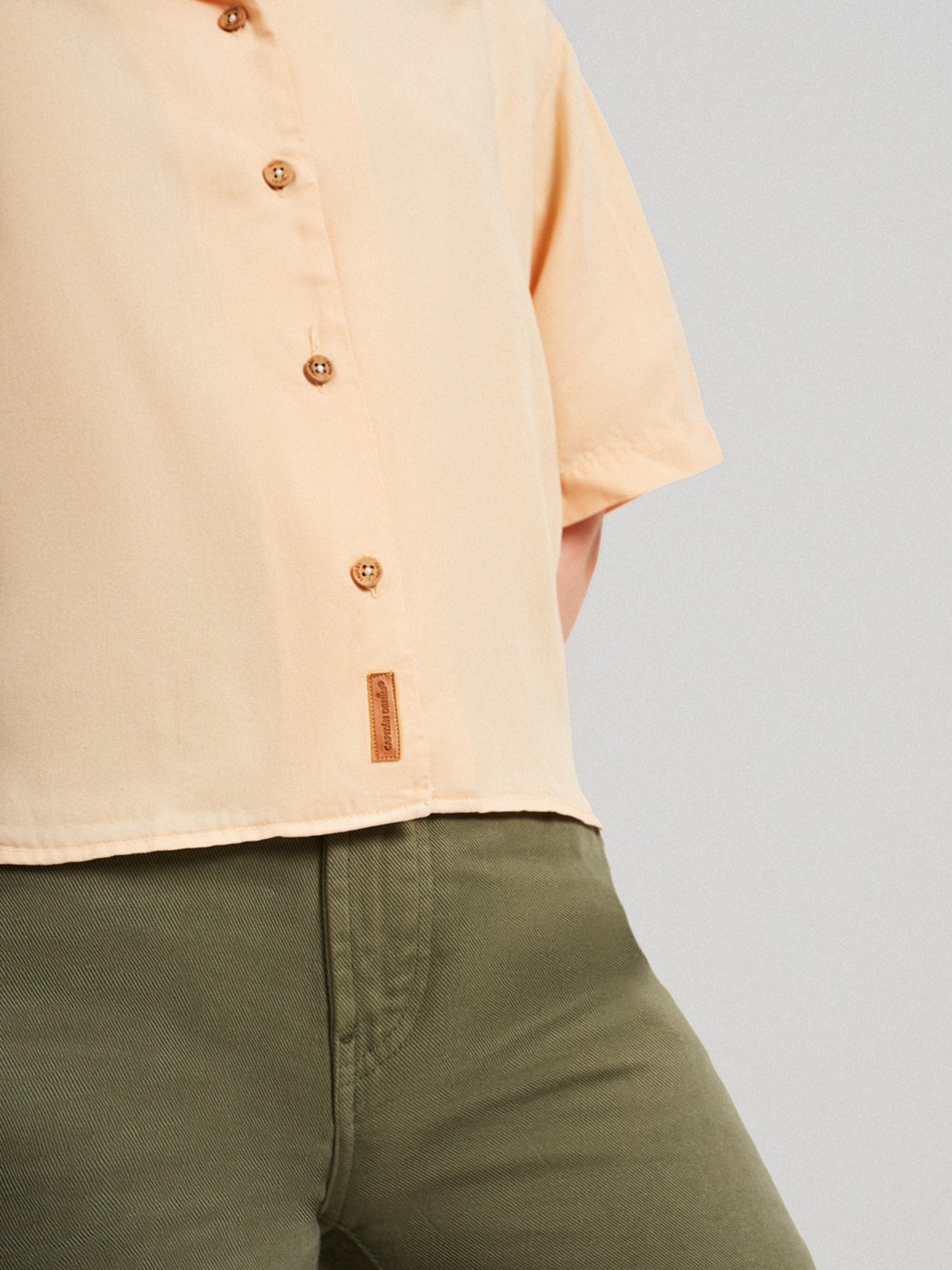 HARVEY PEACH SHIRT WITH TENCEL LYOCELL