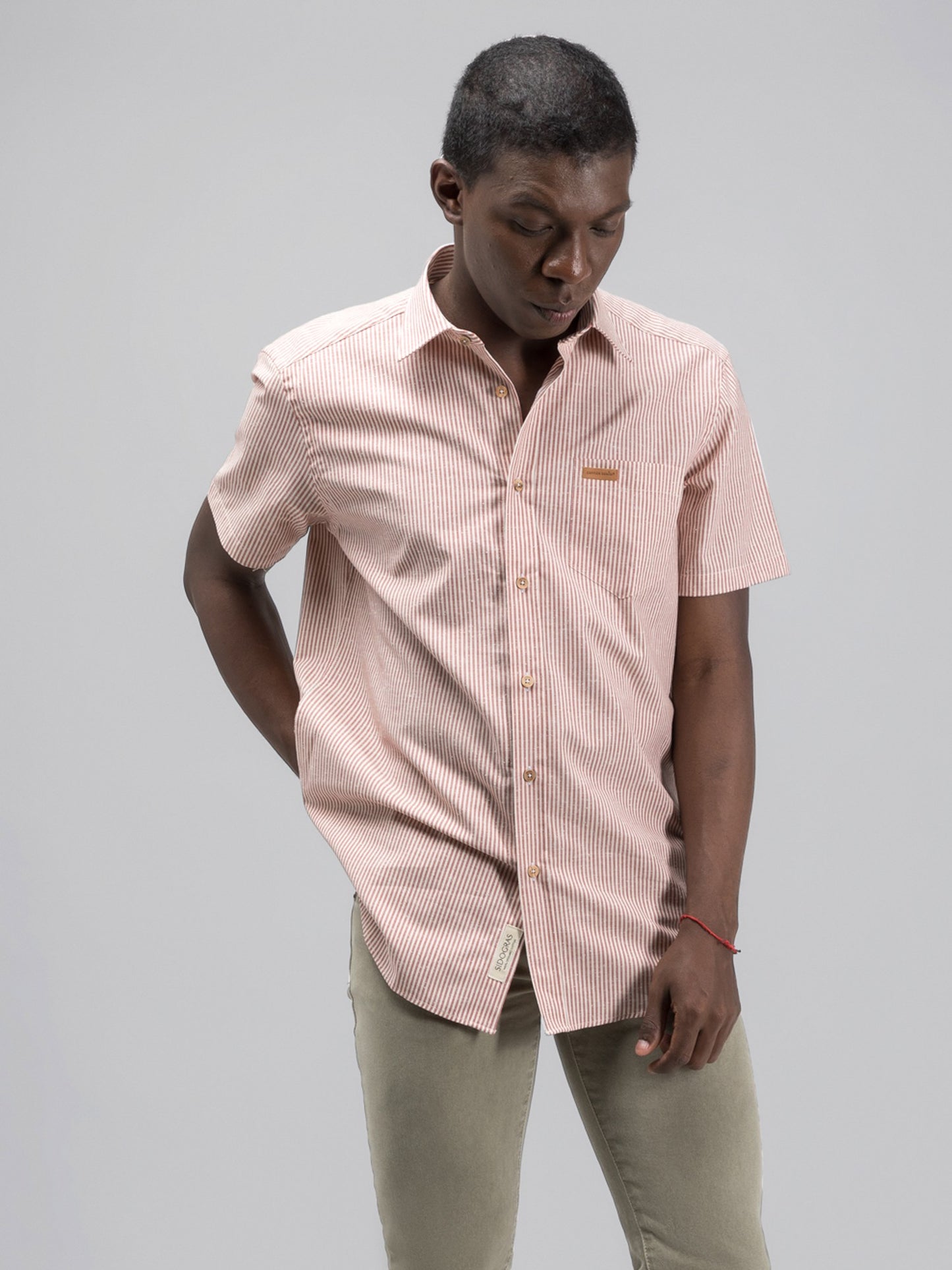 CALYPSO RED STRIPES ORGANIC COTTON SHIRT