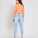 BRUNETA WOMEN'S SLIM JEANS RIPPED SUNNY BLUE