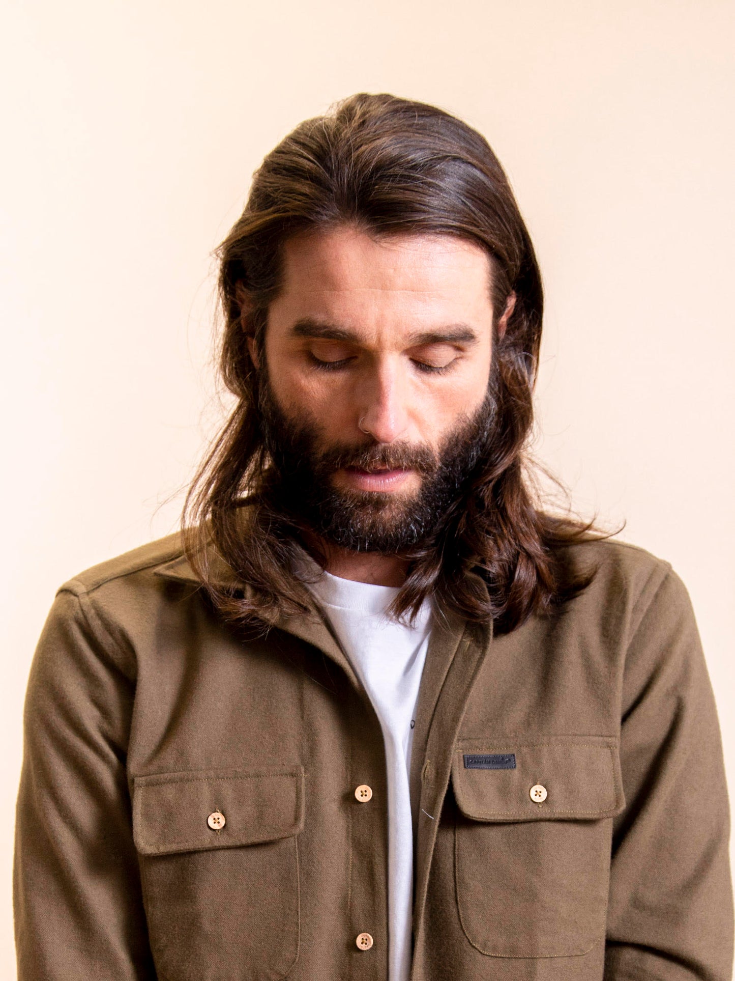 CAMISA WORKER BUFALO FRANELA VERDE