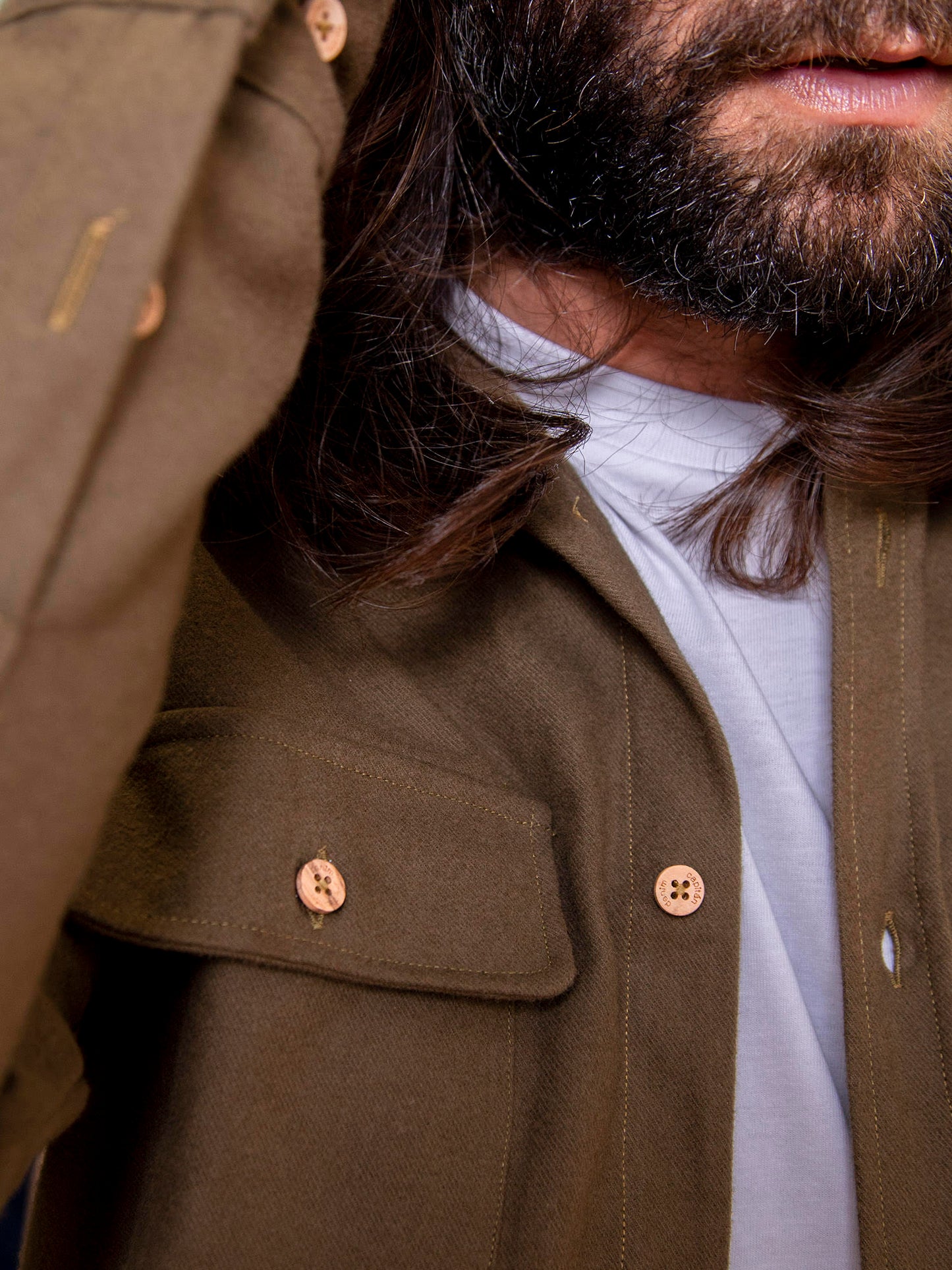 CAMISA WORKER BUFALO FRANELA VERDE
