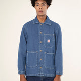 UNISEX SHUTTER MID BLUE DENIM JACKET