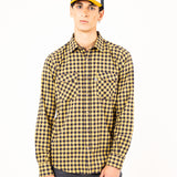 CAMISA FURAY MUSTARD PLAID FLANNEL