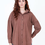 CAMISA DE PANA CECILIA MARRÓN