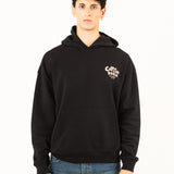 SUDADERA HOODIE BLACK LOGO CAPITAN DENIM