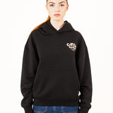 SUDADERA HOODIE BLACK LOGO CAPITAN DENIM