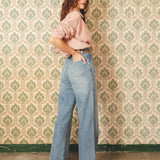 CHAVELA WIDE LEG LIGHT BLUE TENCEL DENIM