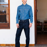 CAMISA PARSONS DENIM MID BLUE