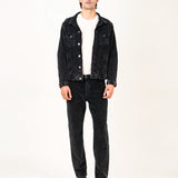 Conjunto de pana negro de hombre