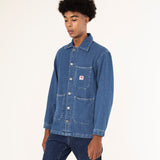 UNISEX SHUTTER MID BLUE DENIM JACKET