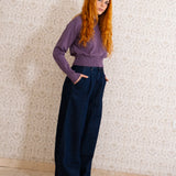 JEANS WIDE LEG DE MUJER TENCEL™ Lyocell fibers YAYOI DARK BLUE